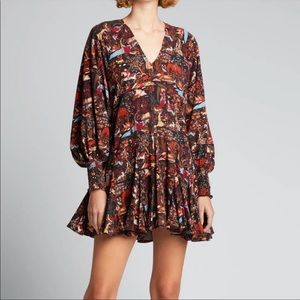 RHODE Olivia V-Neck Mini Dress